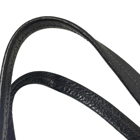 Auth PRADA - Black Dark Brown Multi Canvas Leather Handbag - Picture 5 of 8